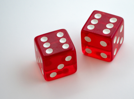 pair of dice showing double sixes